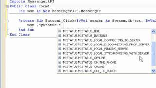 Visual Basic 2008 Msn My Status (msn durum gosterge)
