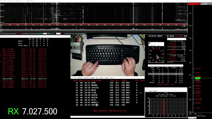 PE5TT Morse code contest practice using DXLog.net and MorseRunner