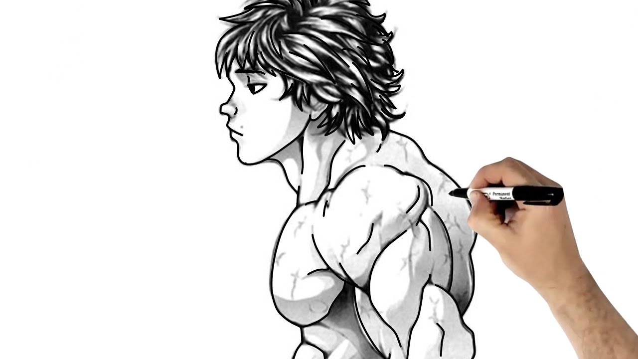 How to draw fighting poses easy (Anime Drawing Tutorial for Beginners)  (Baki Hanma) 