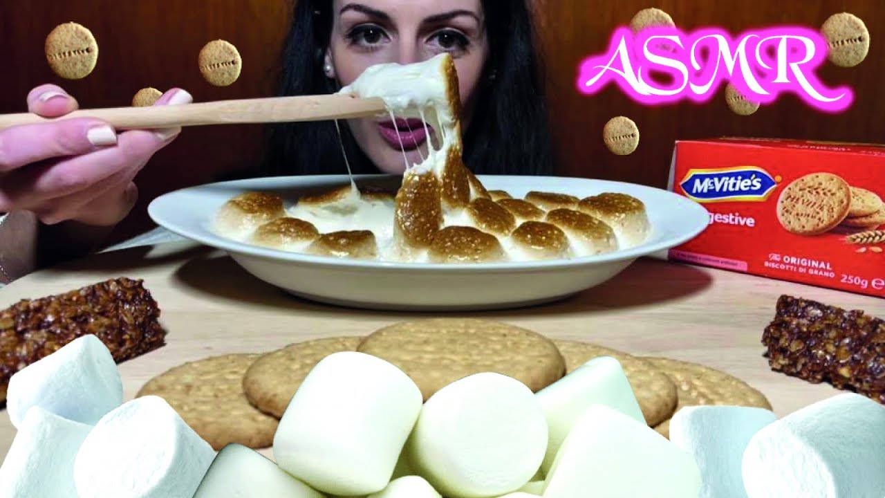ASMR - S’MORES DiP & BISCUITS (No Talking) MUKBANG - EATING SOUNDS ...