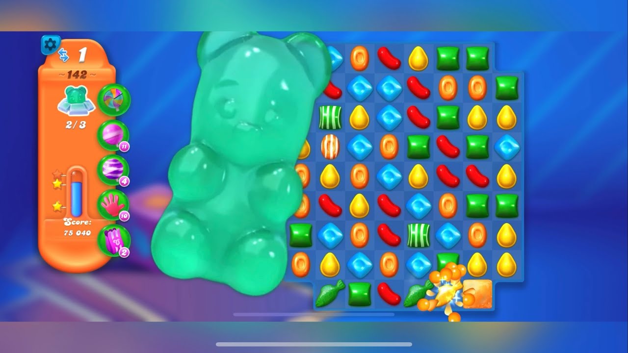 Game Candy Crush Soda Level 142 | Hard Level | Three Stars ⭐️⭐️⭐️