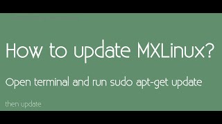 How to update MXLinux