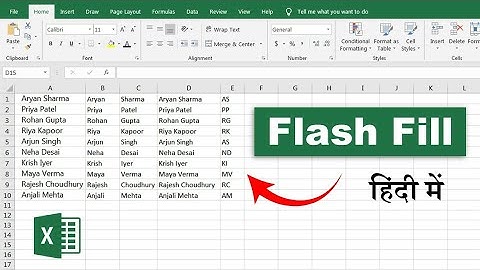 Advanced Excel - Flash Fill Tutorial