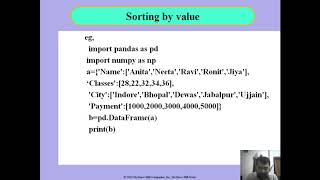 Dataframe Sorting Indexing in Python