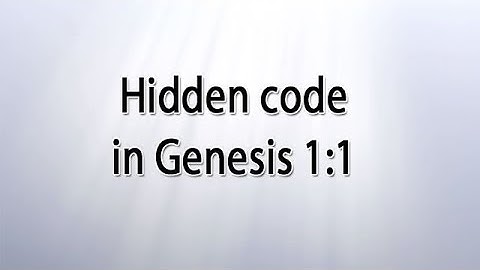 Hidden code in Genesis 1:1