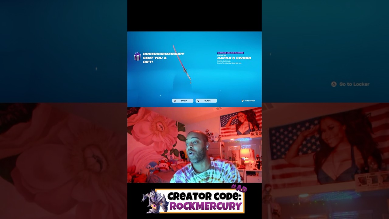 KAFKA'S SWORD Fortnite pickax gift from Leland to ROCK MERCURY