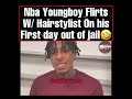 NBA Youngboy Flirts With Hairstylist On his First day out of Jail ⛓🤣