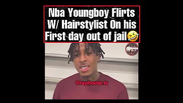 NBA Youngboy Flirts With Hairstylist On his First day out of Jail ⛓🤣