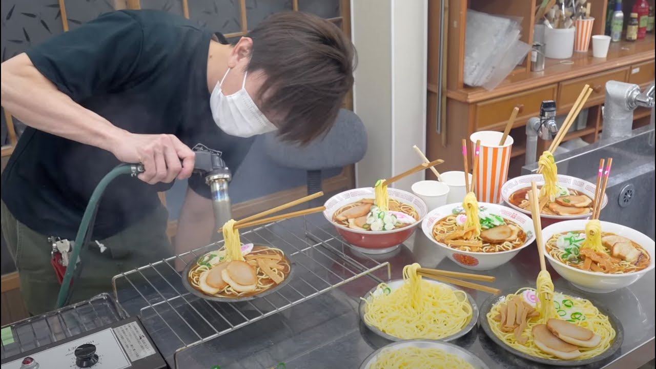 ⁣Japanese Fake Food Samples - Ramen 食品サンプル ラーメン うなぎ ステーキ Steak & Unagi さんぷる工房