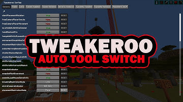 Minecraft Tweakeroo Tutorial - Auto tool switch, mining made easy