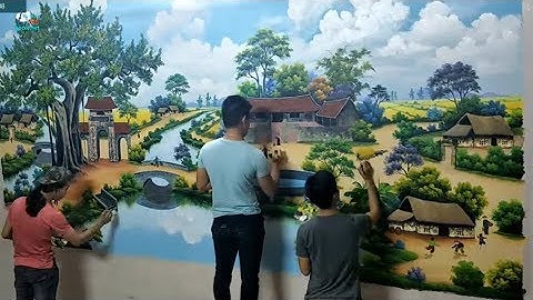 Tranh đồng quê, Nhận thi công và dạy vẽ tranh tường, (3d scenery paintings).