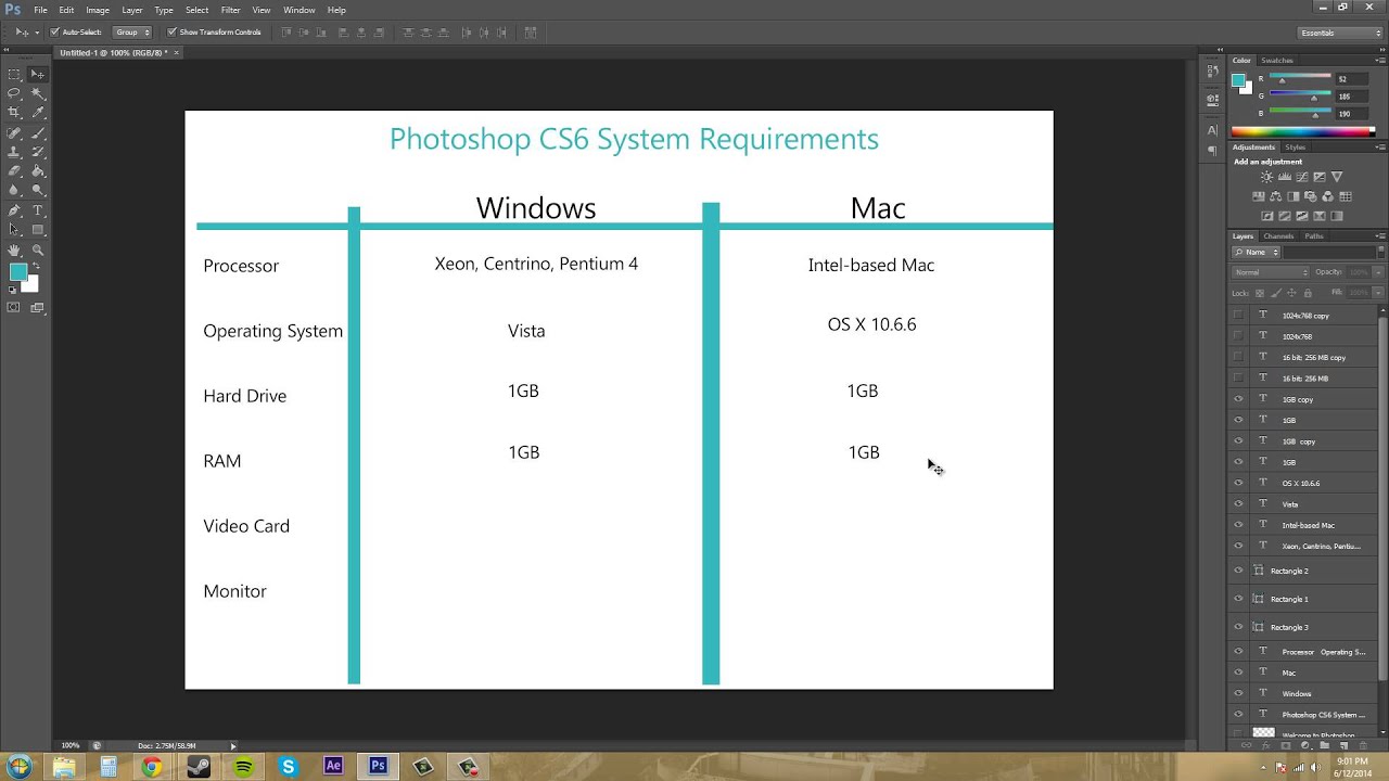 pc requirements for photoshop 2013