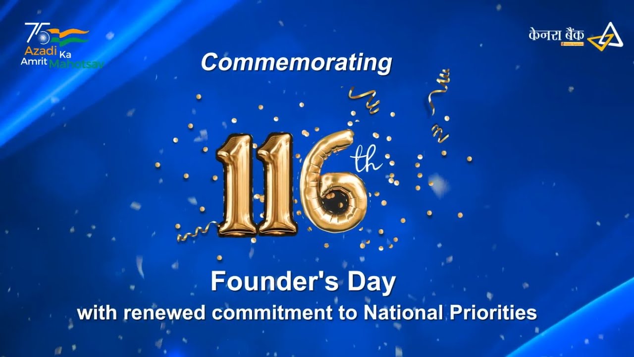Canara Bank 116th Foundation Day YouTube