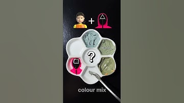 Guess the mixed colour of squid game 2 #squidgame #squidgame #colourmixing #satisfying #asmr