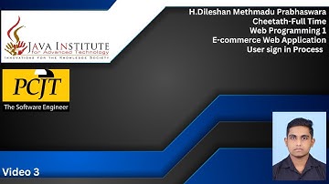 Web Programming 1| Task 03| eShop | 1st year | Java Institute |Dileshan