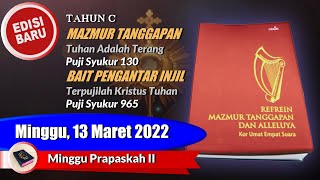 (EDISI BARU) MAZMUR TANGGAPAN ~ MINGGU 13 MARET 2022 ~ MINGGU PRAPASKAH II