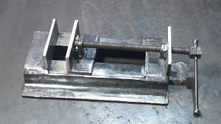 MAKE A  METAL DRILL PRESS VISE // SIMPLE  DIY METAL DRILL VISE