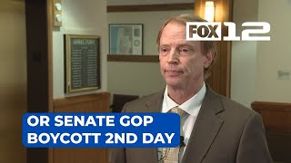 Oregon Senate Republicans boycott 2nd day, prevent quorum