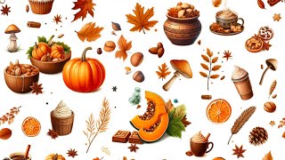 🍁🌰🍂 Autumn Background Pattern Screensaver Wallpaper - Thanksgiving Fall Season Backdrop