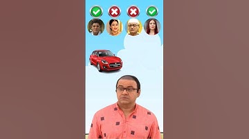 Tmkoc Bhide Master And Jethalal || 99% फेल || Brain Test || Red कार किसके पास है #shorts #tmkoc