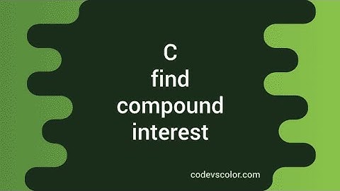 C Program to calculate the compound interest | in hindi | 2022.