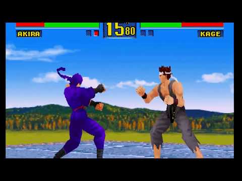 Virtua Fighter Remix (Real SEGA ST-V) Akira Playthrough