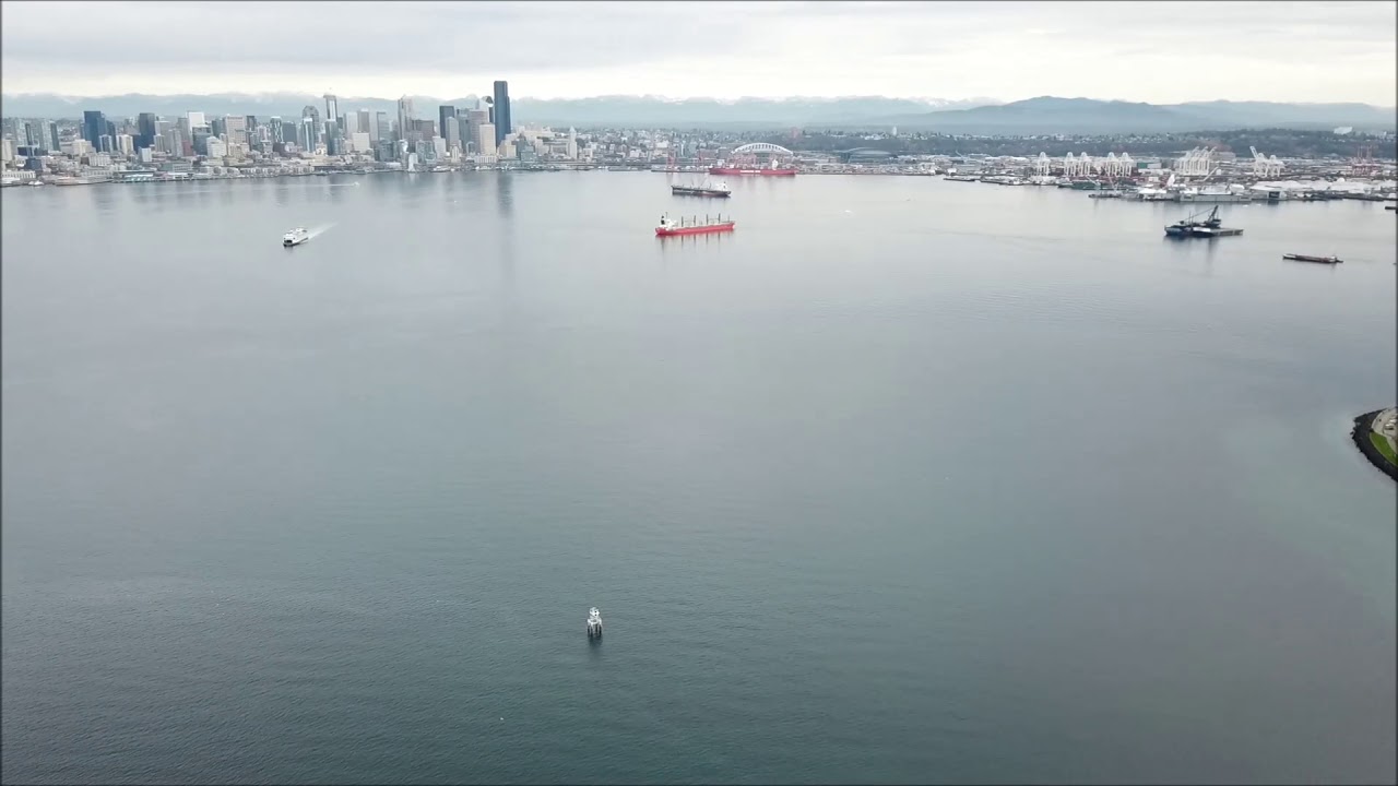 watershed DJI Mavic PRO drone Alki Beach Seattle Washington