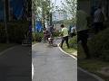 During the construction of permeable concrete, everyone is busy. #permeableconcrete