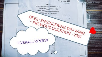 ENGINEERING DRAWING - PREVIOUS QUESTION PAPER - DEEE