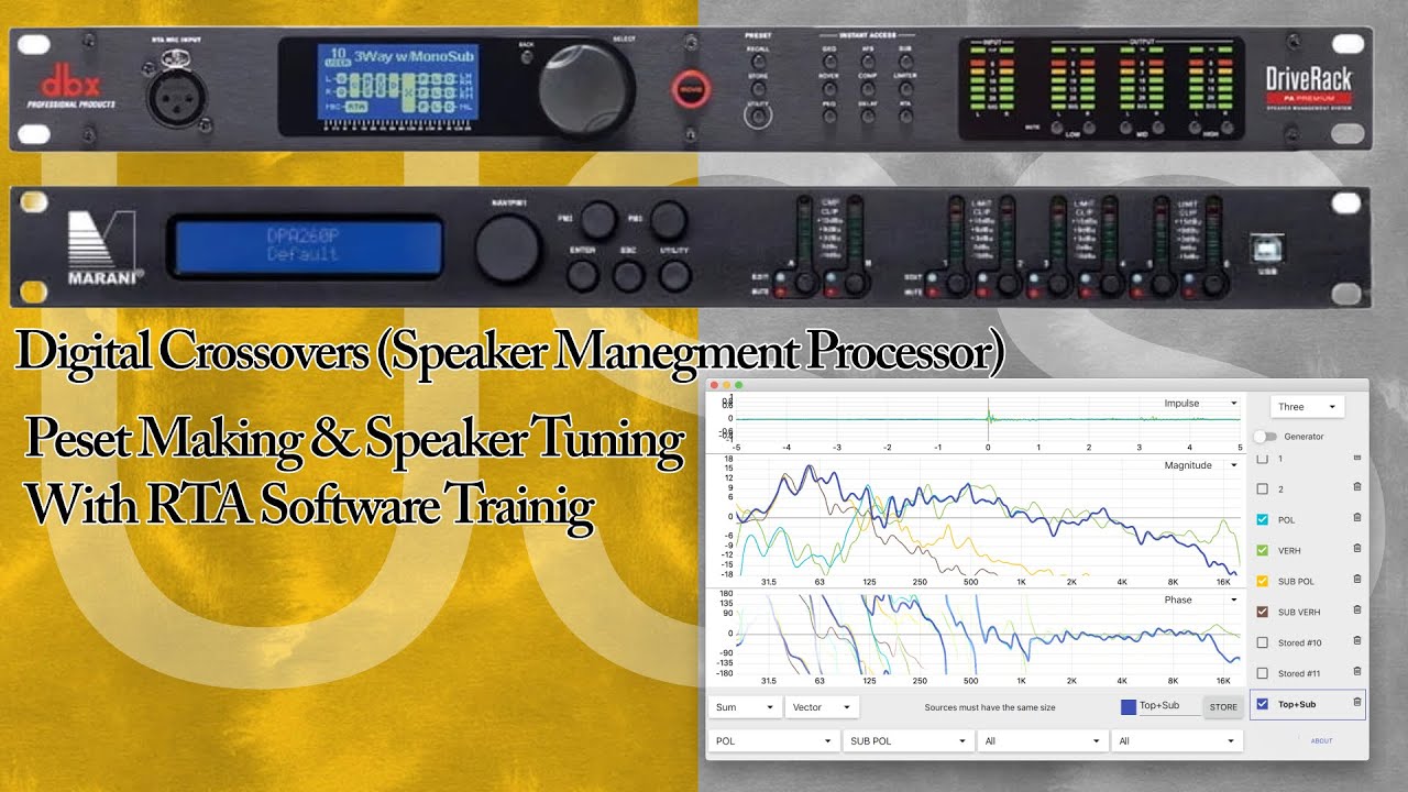 MARANI DPA260/DBX 260 DIGITAL CROSSOVER AND RTA SOFTWARE TRAINING