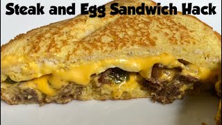 The Best Steak And Egg Sandwich | TikTok Sandwich Hack | Steak and Egg Sandwich