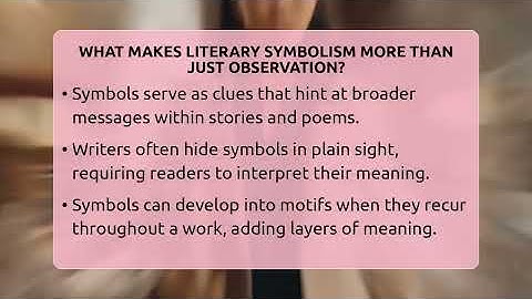 What Makes Literary Symbolism More Than Just Observation? - The Prose Path