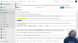 How to check docker error logs | How to start Bitbucket Pipeline container after server restart