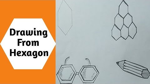 How to draw different objects from Hexagon shape|drawing for kids|pencil drawing
