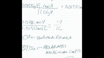 Empirical Formula - Combustion Analysis