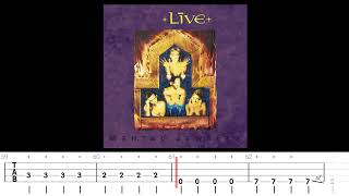 Live - The Beauty of Gray (Bass Backing Track with Tabs)