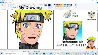 Anime in Ms Paint | How to draw Naruto in Ms Paint #anime #naruto #nehacreates #art #uzumakinaruto screenshot 5