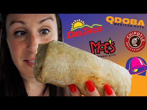 Ranking EVERY Chain Burrito BEST TO WORST Chipotle vs Moe's vs Taco Bell vs QDOBA vs Del Taco