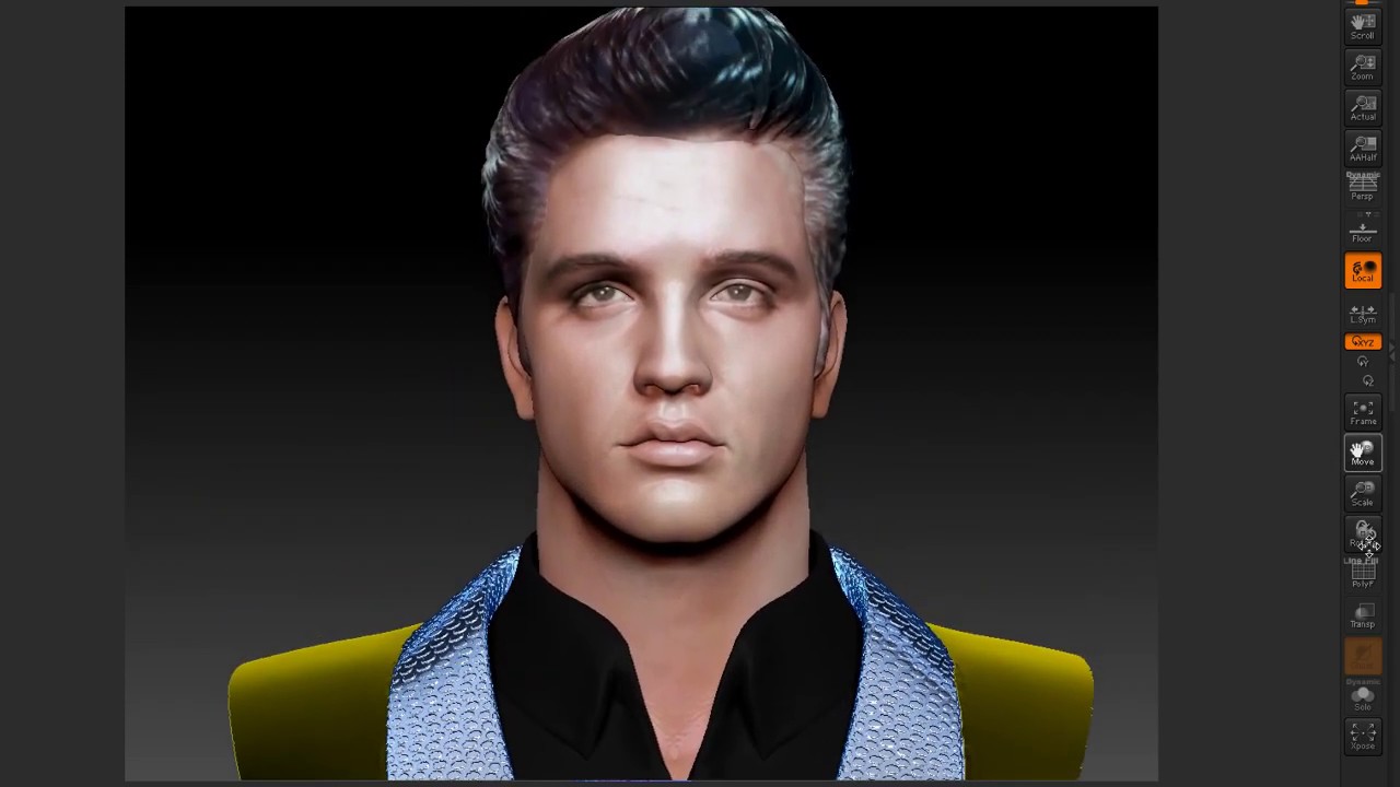 Elvis Presley 3d for 3d print - YouTube