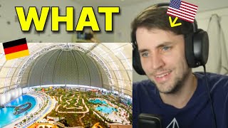 American reacts to Tropical Islands (Crazy German water park)