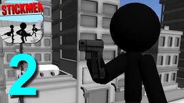 Stickman Gun Shooter 3D Walkthrough Part 2 / Android iOS Gameplay HD