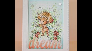 Whimsy Sweetie Card featuring Copic Dotted Background