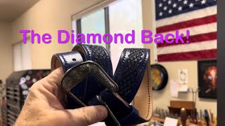 How To make This New Leather Belt “The Diamond Back” - Easy Handmade Leather Belt #leatherproject