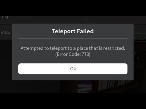 Fix Error Code 773 Attempted To Teleport To A Place That Is Restricted Windows 10 New 2020 Youtube - roblox attempt to teleport to a place thats restricked 773