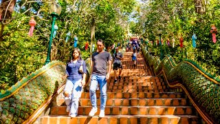 Temple Hill Climb at Wat Phra That Doi Suthep, Chiang Mai, Thailand: Temple Grounds Walk in 4K