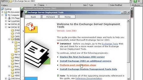 Ms Exchange 2003 Installation