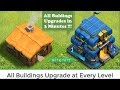 UPGRADE ALL BUILDINGS  in 3 Minutes | Clash of Clans All Buildings Upgrades in Every Level