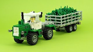 LEGO Green Tractor. MOC Building Instructions