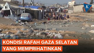 Penampakan Rafah yang Diselimuti Sampah dan Limbah Tercemar