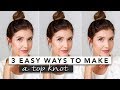 3 Easy Top Knot Bun Tutorials You Can't Mess Up & Perfect for Thin Hair | by Erin Elizabeth